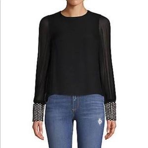 Alice + Olivia Vix Crystal Embellished Top- NWT!
